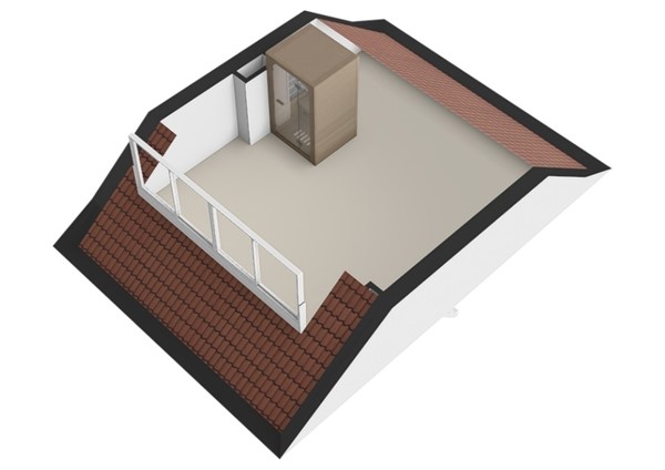 Plattegrond - Röellstraat 20, 2613 WE Delft - Roe¨llstraat 20_2e verdieping_3D.jpg